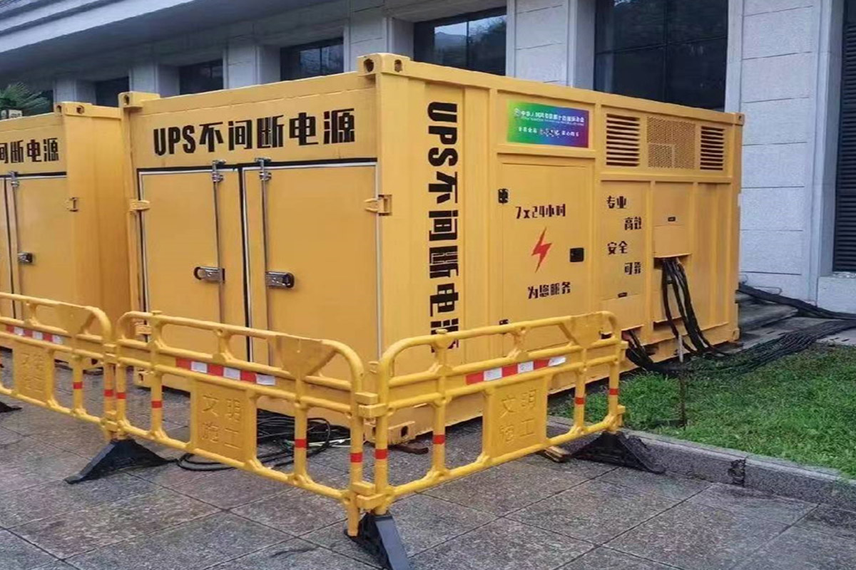 正镶白发电机租赁施工现场