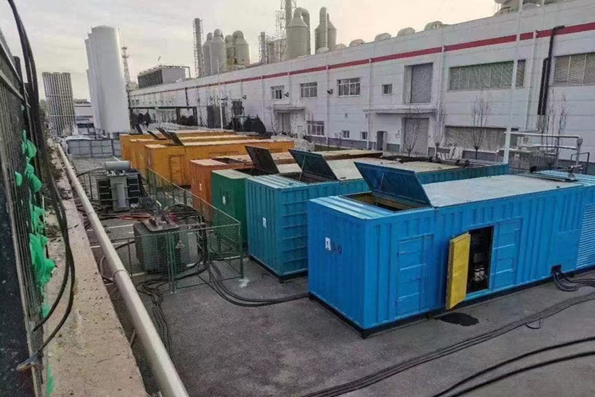 正镶白发电机租赁施工现场
